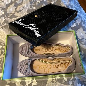 Sam Edelman Felicia Lavender Ballet Flat Perforated Leather Size 8